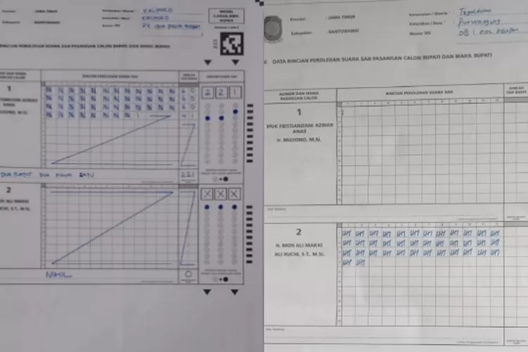 Ali-Ali Sapu Bersih Suara di TPS Purwoagung Tegaldlimo, Ipuk Mujiono Unggul di TPS Kalipuro