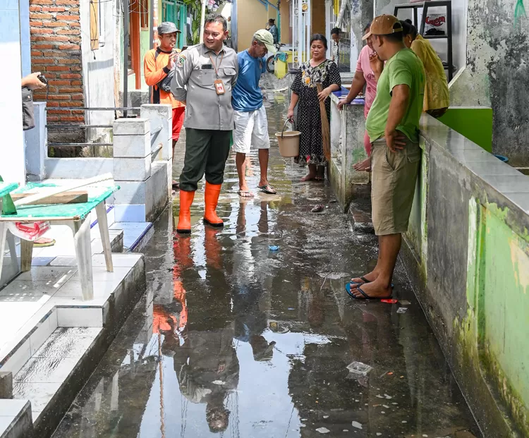 Upaya Solusi BPBD Banyuwangi Saat Bencana Banjir Rob di Kampung Mandar Banyuwangi