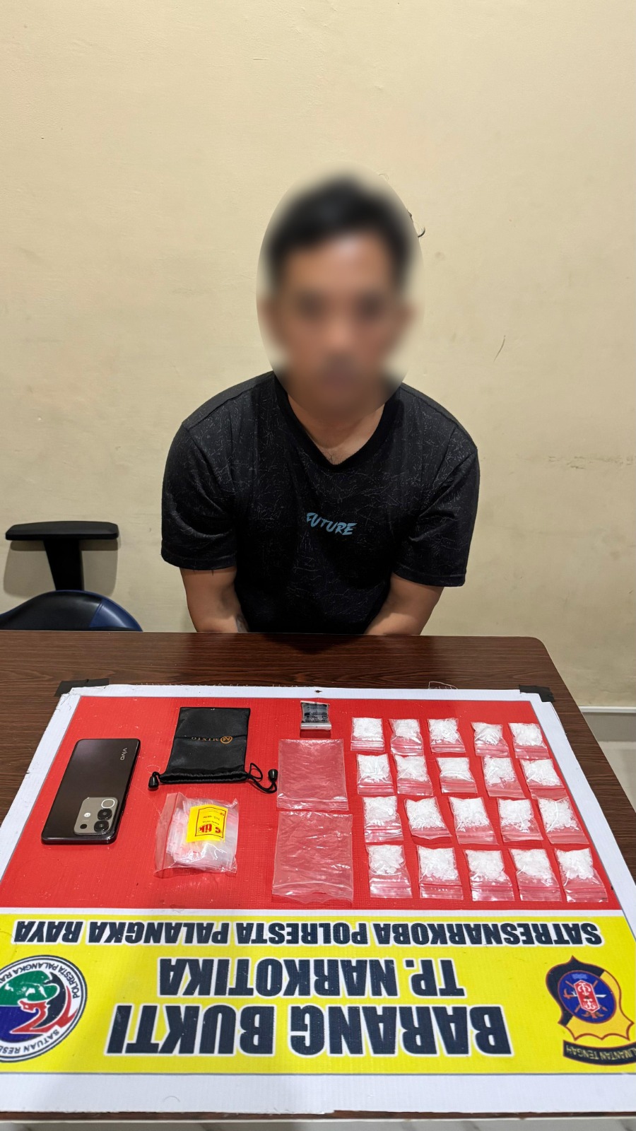 Satresnarkoba Polresta Palangka Raya Amankan Pengedar Sabu101,82 Gram