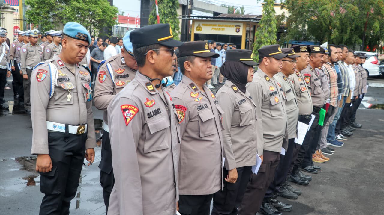 Polresta Palangka Raya Gelar Apel Siaga, Wakapolresta Tekankan Disiplin dan Kewaspadaan