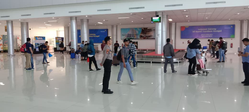 Satpamobvit Polresta Palangka Raya Tingkatkan Patroli demi Ketertiban Bandara Tjilik Riwut